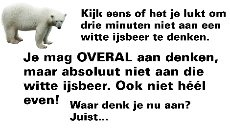 ergens niet aan mogen denken
