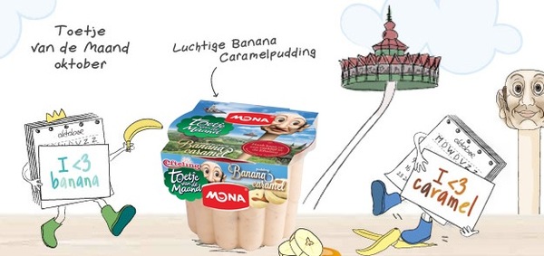mona pudding banaan caramel